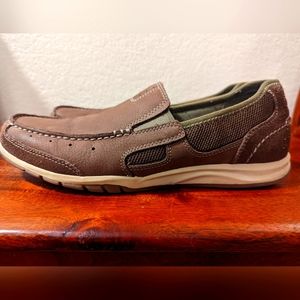 Clark's Armada Spanish Green Leather Slip On Casual Sneakers Men's 10.5M